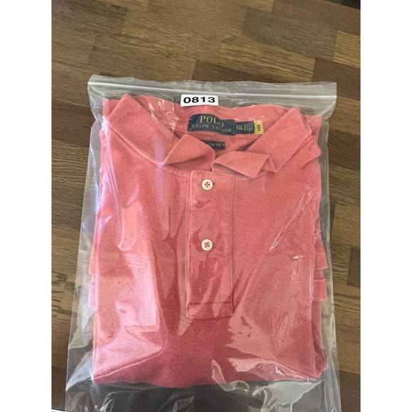 Polo by Ralph Lauren Men Sz 2XL Reddish Orange Custom Fit 1/4 Button Down Shirt - Picture 7 of 7